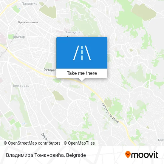 Владимира Томановића map
