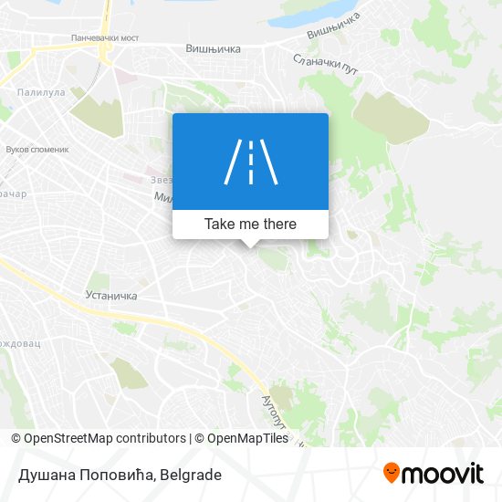 Душана Поповића map