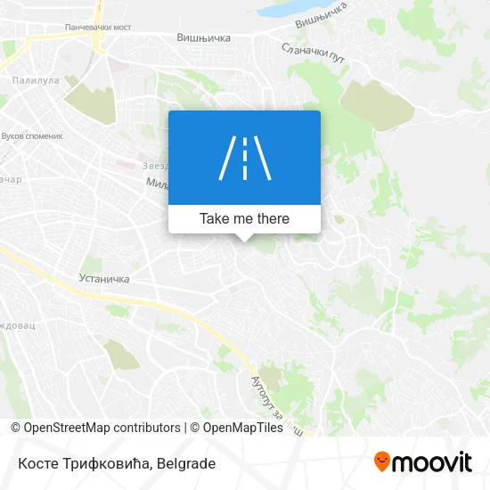 Косте Трифковића map