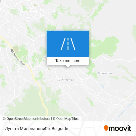 Лунета Миловановића map