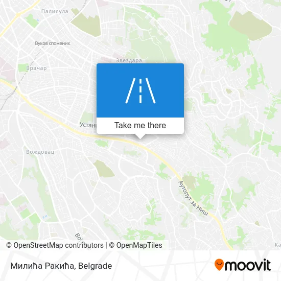 Милића Ракића map