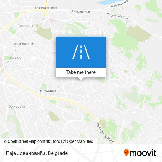 Паје Јовановића map