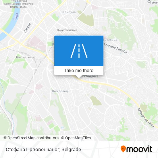 Стефана Првовенчаног map