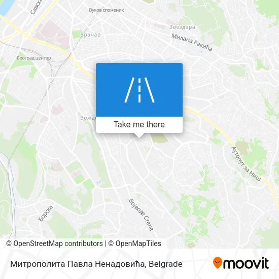 Митрополита Павла Ненадовића map