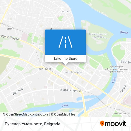 Булевар Уметности map