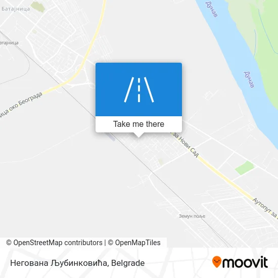 Негована Љубинковића map