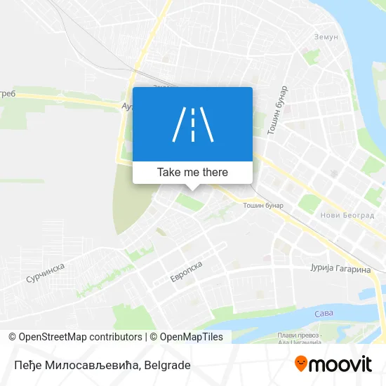 Пеђе Милосављевића map