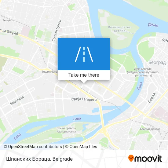 Шпанских Бораца map