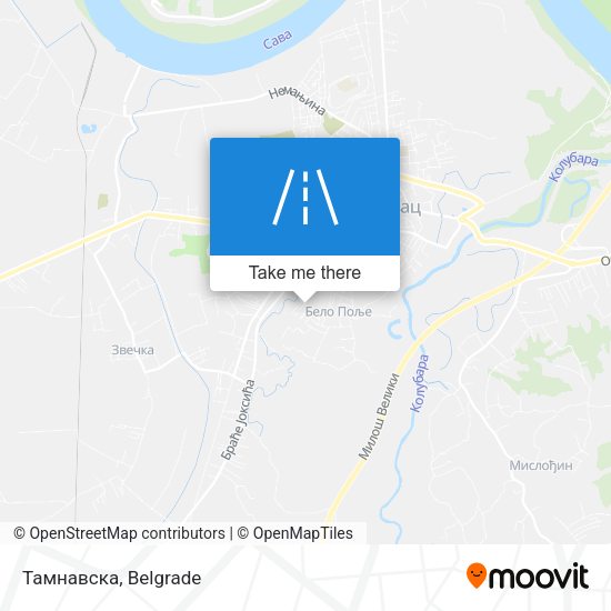Тамнавска map