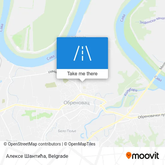 Алексе Шантића map
