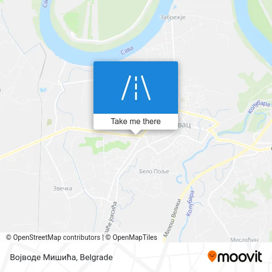 Војводе Мишића map