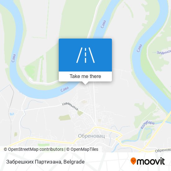 Забрешких Партизана map