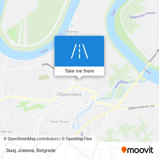 Змај Јовина map