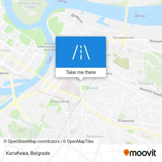 Катићева map