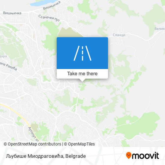 Љубише Миодраговића map