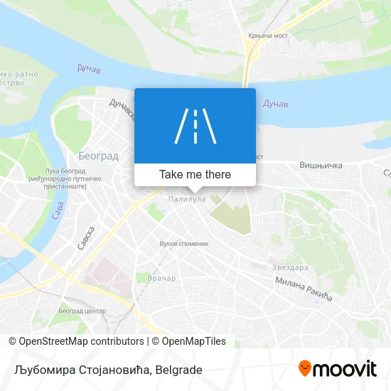 Љубомира Стојановића map