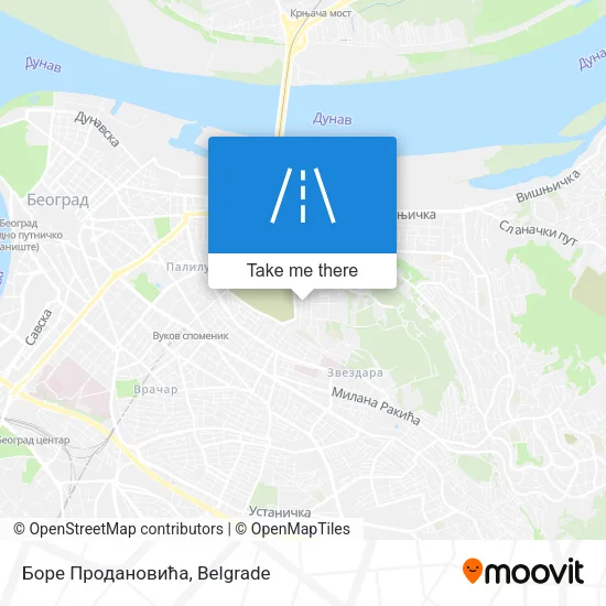 Боре Продановића map