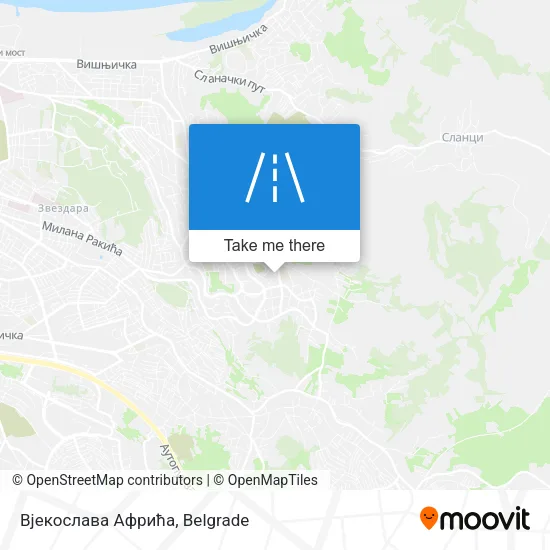 Вјекослава Афрића map