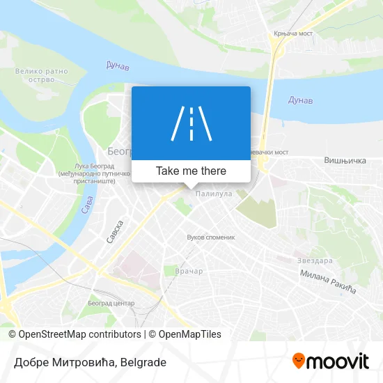 Добре Митровића map