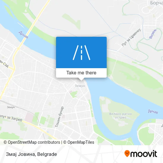 Змај Јовина map