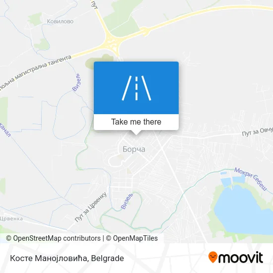 Косте Манојловића map