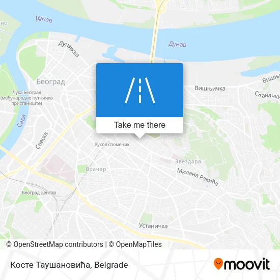 Косте Таушановића map