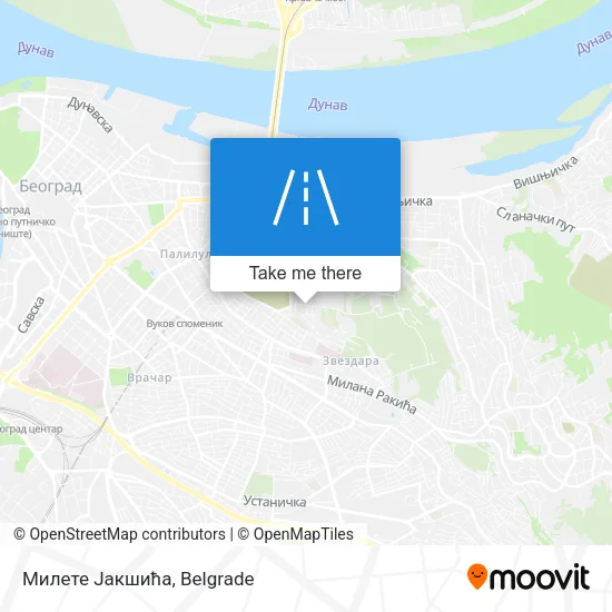 Милете Јакшића map