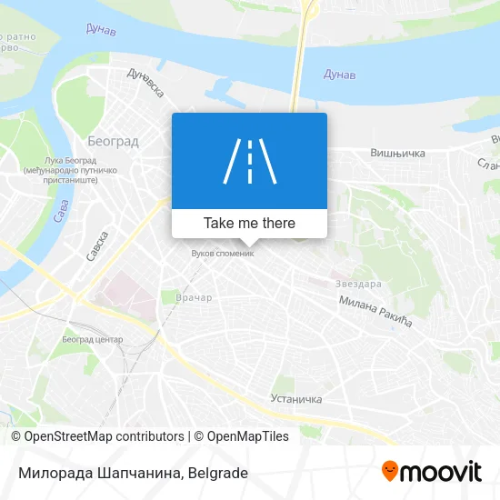 Милорада Шапчанина map