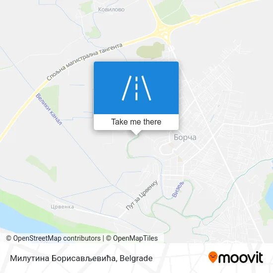 Милутина Борисављевића map