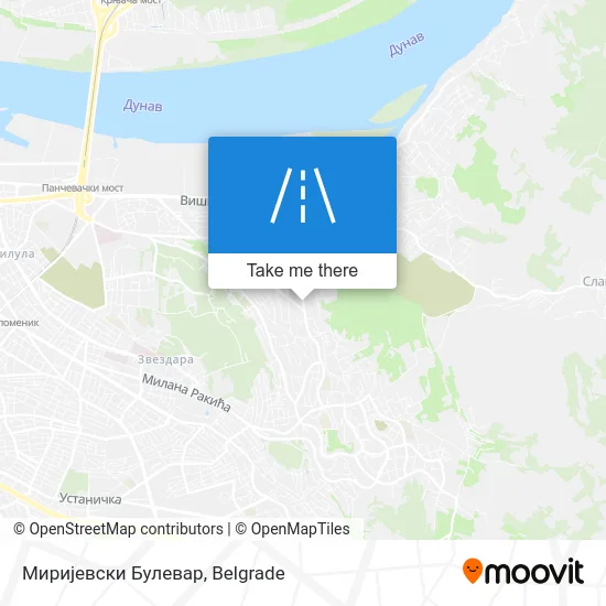 Миријевски Булевар map