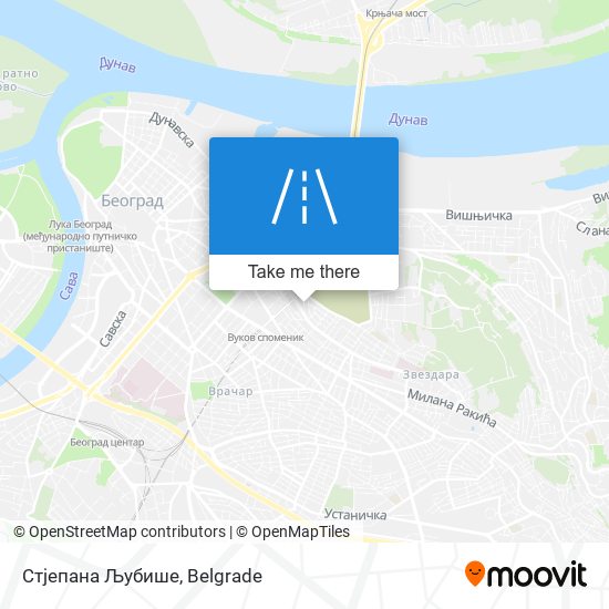 Стјепана Љубише map