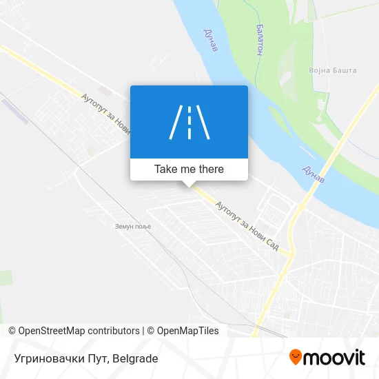 Угриновачки Пут map