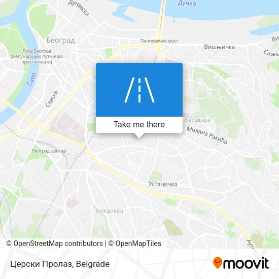 Церски Пролаз map