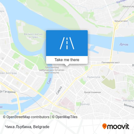 Чика Љубина map