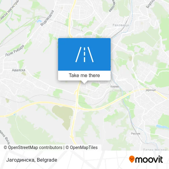 Јагодинска map