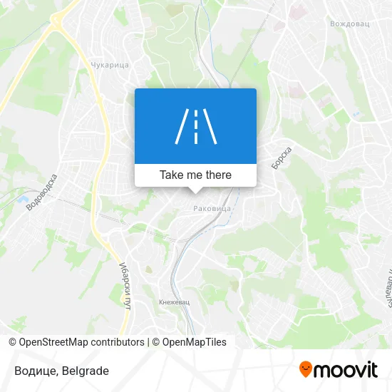 Водице map