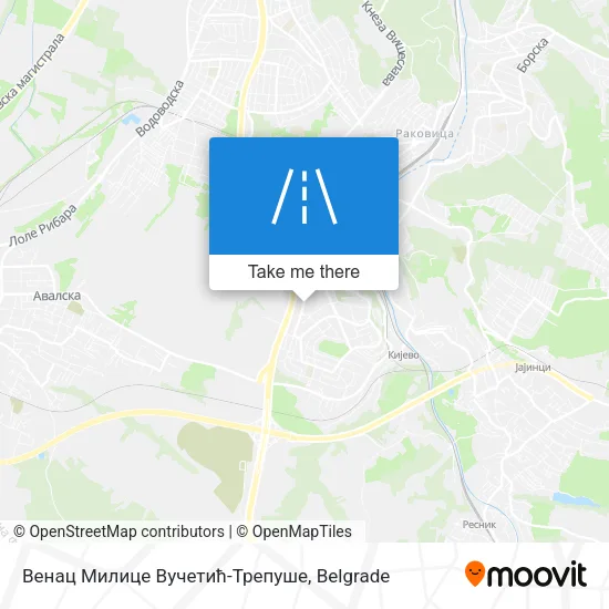 Венац Милице Вучетић-Трепуше map