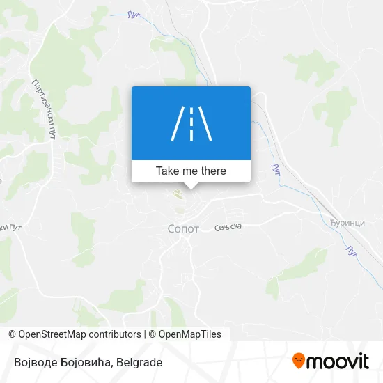 Војводе Бојовића map
