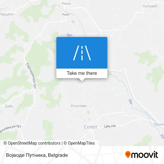 Војводе Путника map