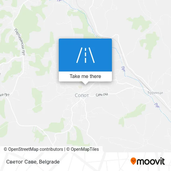 Светог Саве map