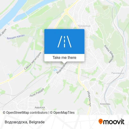 Водоводска map