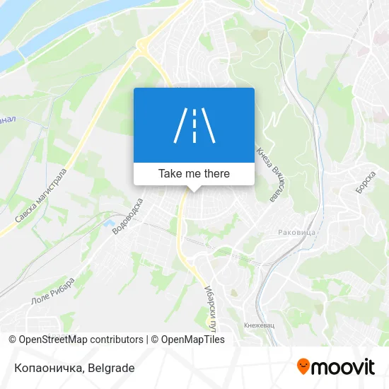 Копаоничка map