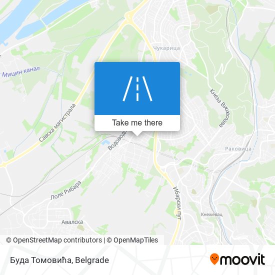 Буда Томовића map