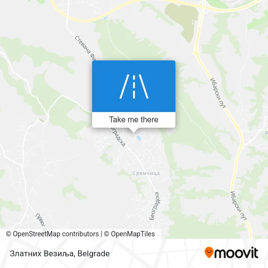 Златних Везиља map