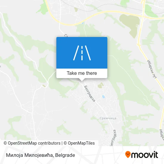 Милоја Милојевића map