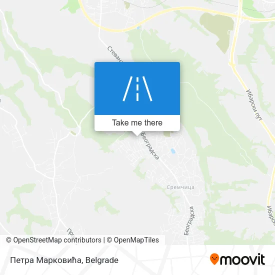 Петра Марковића map