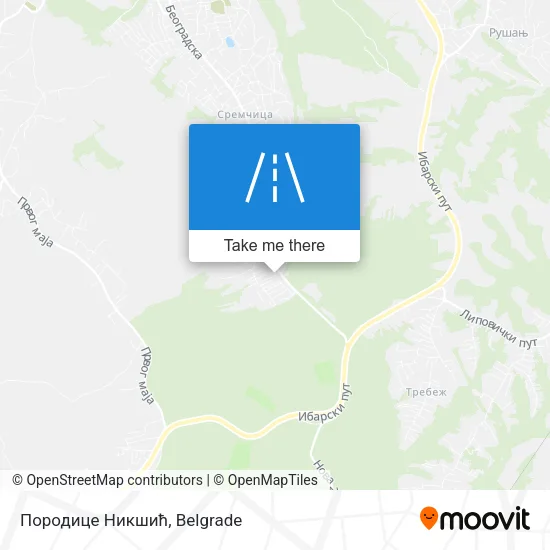 Породице Никшић map