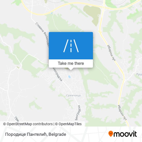 Породице Пантелић map