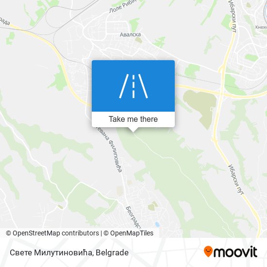 Свете Милутиновића map