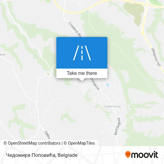 Чедомира Поповића map